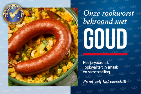 Rookworst met goud bekroond